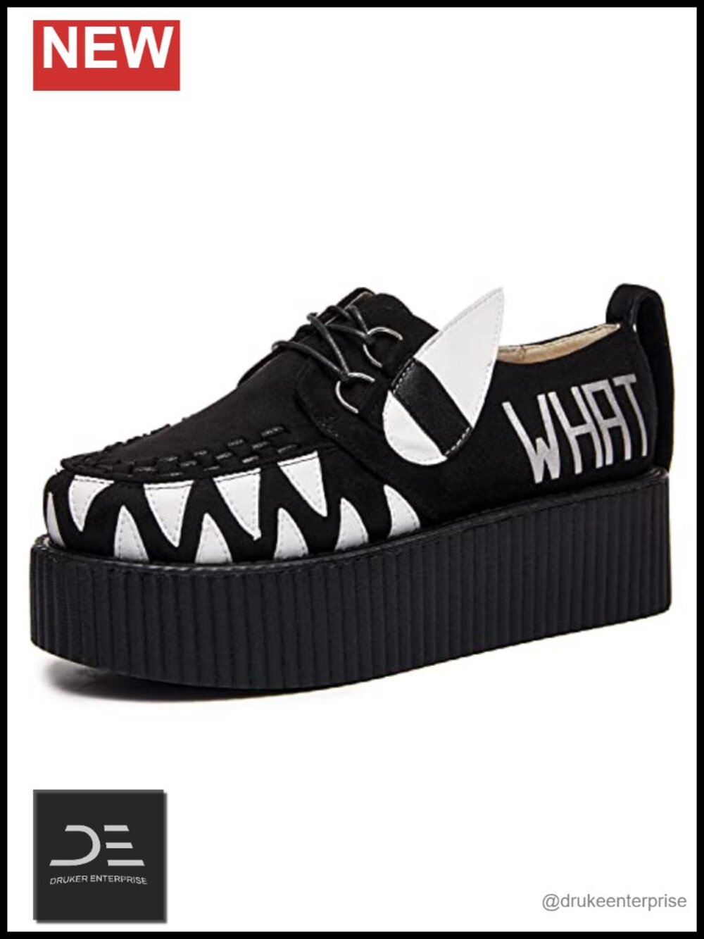 Handmade Suede Lace Up Platform Creeper Shoes